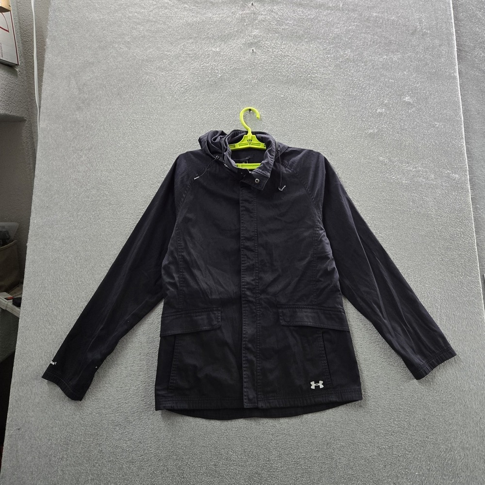 Under Armourâ Women Jacket L Black Zipper Anorak Hooded